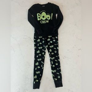 Kids’, Old Navy, “Boo” Black Glow in the Dark Long Sleeve Pajama Set